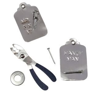 Mr Fix It Handy Man Embellishments Metal Pliers 5 Pc Construction Scrapbooking